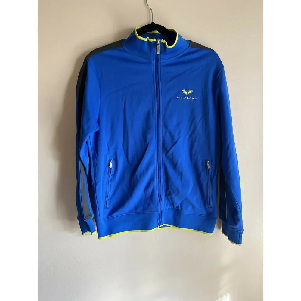 NIKE GOLF Women's XL Timarron Country Club Jacket Full Zip Up Blue Yellow - Picture 5 of 6